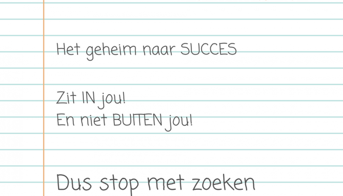 stop met zoeken buiten jezelf