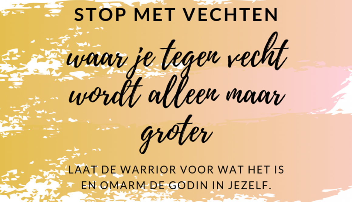 Ben jij die STRIJDER, VECHTER, NINJA, WARRIOR geworden in je eigen leven